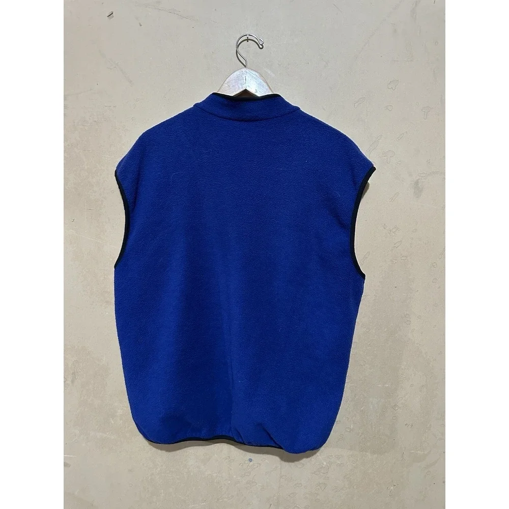 Vintage 90s The North Face Blue Fleece Full Zip Vest Made In USA Lightweight XL‎